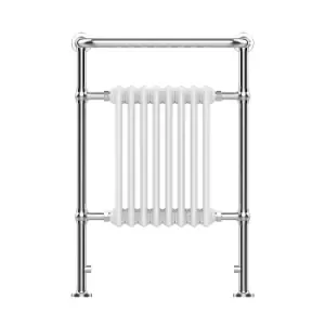 image of VURTU7 Period Style Radiator 952mm x 659mm - Chrome & - White