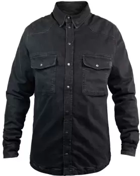 Image of John Doe Motoshirt XTM Denim Motorcycle Shirt, black, Size 2XL, black, Size 2XL