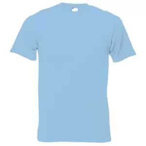 Image of Mens Short Sleeve Casual T-Shirt (Large) (Light Blue)