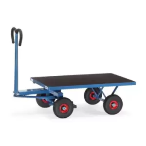 Image of Fetra Heavy-Duty Turntable Truck Cart 1200 x 800mm - 700kg Capacity with Pneumatic Tyres