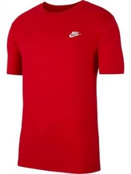 Image of Nike Sportswear Club T-Shirt - Red