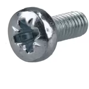 image of R-TECH 337042 Pozi Pan Head Machine Screws BZP M4 10mm - Pack Of 100