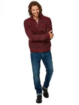 Image of Joe Browns Reel Funnel Knit - Red Size M Men