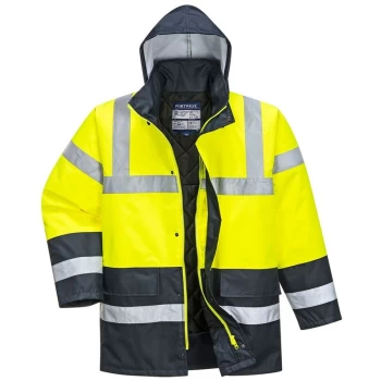 Image of S466YER5XL - sz 5XL Hi-Vis Contrast Traffic Jacket - Yellow - Portwest