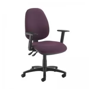 image of Jota high back operator chair with adjustable arms - Bridgetown Purple