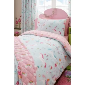 Image of Magical Unicorns Pencil Pleat Lined Curtains