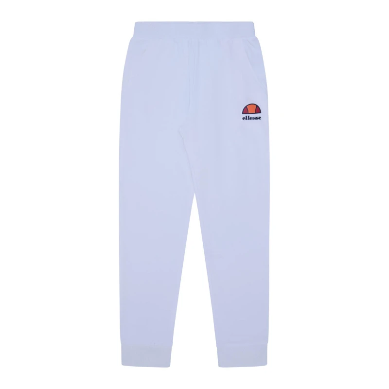Image of Ellesse Mens Saxcony Closed Hem Jersey Joggers White male Small