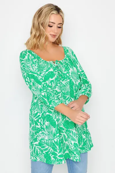 Image of Yours Gypsy Top Green