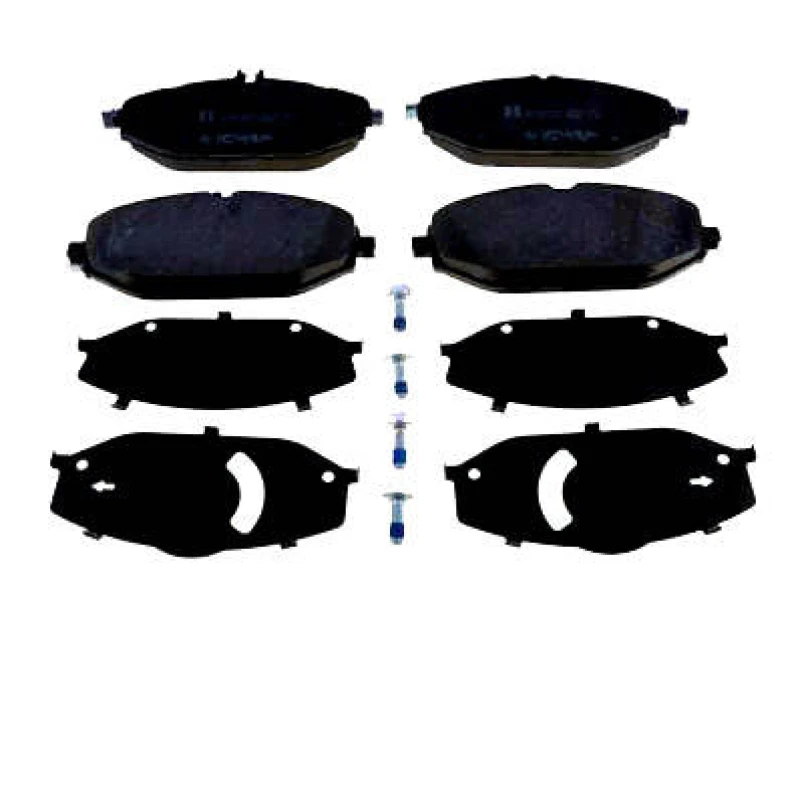 Image of ZIMMERMANN 22076.190.1 Brake pad set Front Axle, prepared for wear warning indicator, Photo corresponds to scope of supply, with bolts/screws Brake P