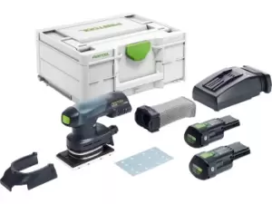 image of Festool RTSC4003,0I-Plus 18V 2x3Ah 80x130mm Orbital Sander Kit