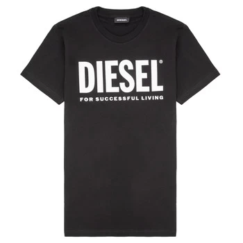 Diesel TJUSTLOGO boys's Childrens T shirt in Black - Sizes 8 years,10 years,12 years,14 years,16 years