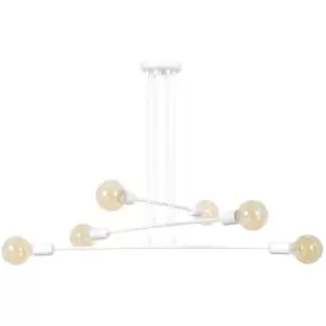 Image of Emibig Multipo White Multi Arm Pendant Ceiling Light 6x E27