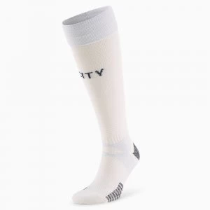 Image of PUMA Man City Replica Mens Football Socks, Whisper White/Peacoat, size 12-2, Clothing