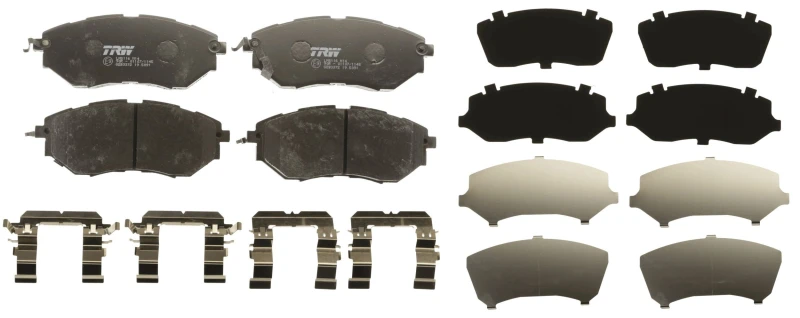 Image of TRW GDB3372 Brake pad set with acoustic wear warning, with accessories Brake Pad Set,disc brake (402)