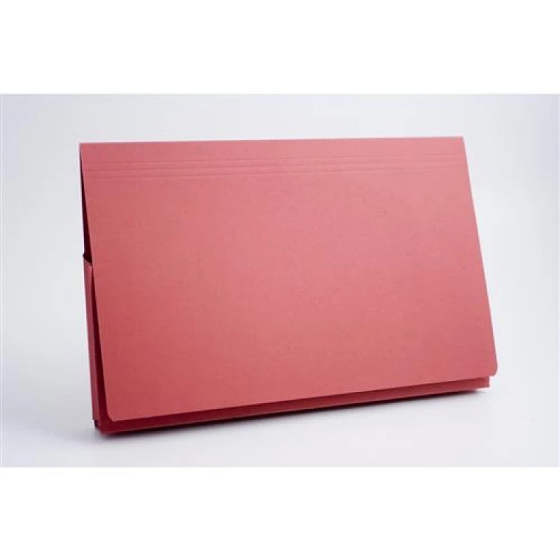 Image of Exacompta - Ref Pw3-Redz - Guildhall - Pocket Wallet, 14X10" / 350 X 242mm, 315Gsm Heavyweight Premium Quality Manilla, A4 &