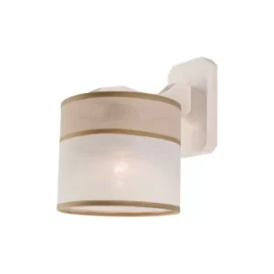 Image of Andrea Wall Lamp With Fabric Shade White Beech, 1x E27