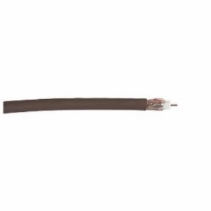 Image of Labgear Brown Single 1mm CCS 75Ohm RG6 Digital Satellite Aerial Cable With Foam Filled PE Aluminium Foil and Copper Braid 27600FB/27615FB - 1 Meter