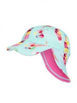 image of Monsoon S.E.W. Baby Girls Erica Sunsafe Hat - Turquoise