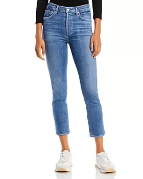 Image of Citizens of Humanity Charlotte High Rise Straight Ankle Jeans in Dance Floor