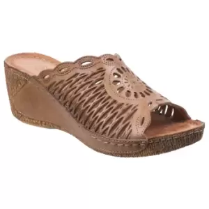 Image of Riva Womens Reggio Leather Slip On Mule Sandals UK Size 6 (EU 39)