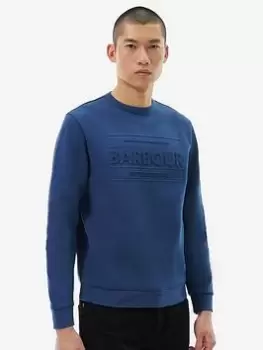 Image of Barbour International Stamp Embossed Crew Neck Sweatshirt - Blue Size 3XL, Men