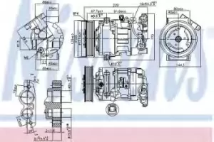 Image of Nissens Compressor, air conditioning AC 890044