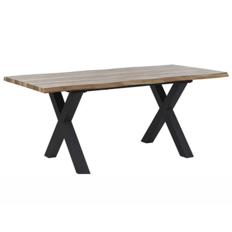 Image of Beliani Extending Dining Table Bronson Dark Brown 140/180 Cm 90 Cm