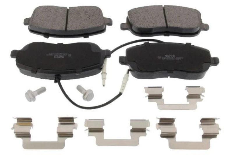 Image of MAPCO 6723 Brake pad set Front Axle, incl. wear warning contact, with anti-squeak plate Brake Pad Set,disc brake (402)