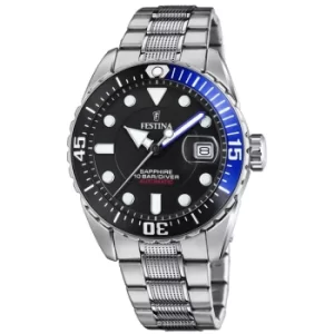 Image of Festina F20480-3 Men's Black Dial Silver Tone Automatic Wristwatc