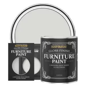 image of Rust-Oleum Gloss Furniture & Trim Paint - WINTER GREY - 750ml