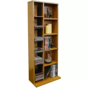 image of Watsons - claremont - 223 cd / 65 dvd Bluray Video Multimedia Storage Unit - Pine - Pine