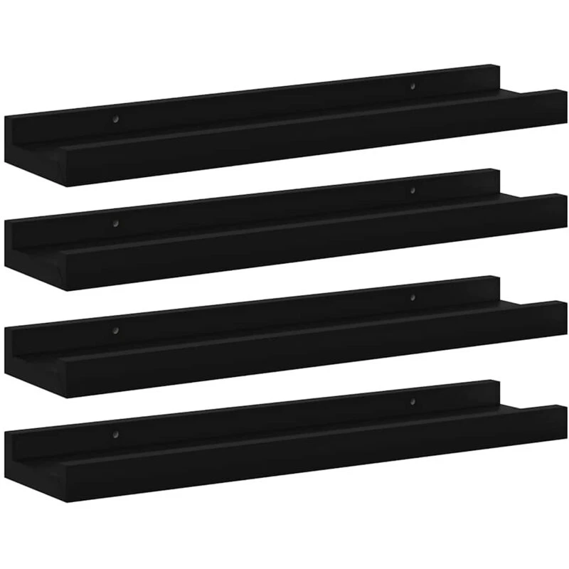 Image of VIDAXL Wall Shelves 4 pcs Black 40x9x3cm Vidaxl 8720286417683
