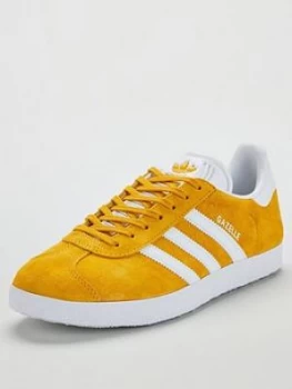 Image of adidas Originals Gazelle - Yellow/White, Yellow/White, Size 6, Men