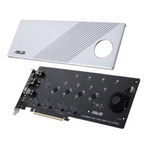 Image of Asus Hyper M.2 x16 Gen 4 Card (PCIe 4.0/3.0), Supports four NVMe M.2 Devices & PCIe 4.0 NVMe RAID and Intel RAID-on-CPU