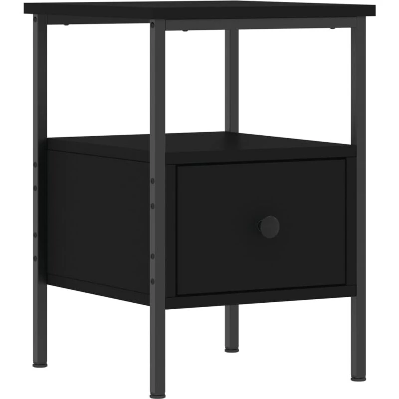 Image of VIDAXL Bedside Cabinet Black 34x36x50cm Engineered Wood Vidaxl 8720845940027