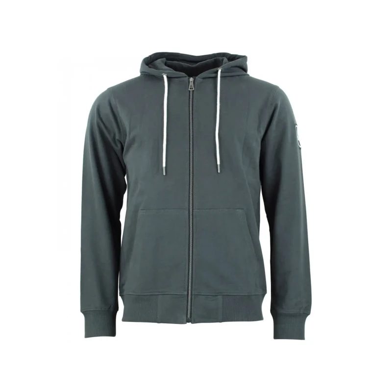 Image of Full-zip cotton sweatshirt Peak Mountain French Terry Gris Male M