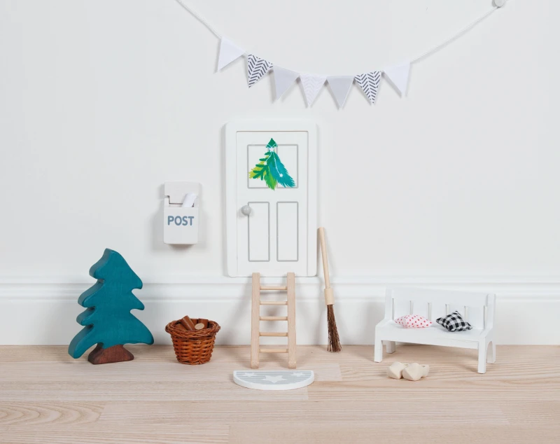 Image of Goki Twenty Two Piece Wooden Elf Door 60678