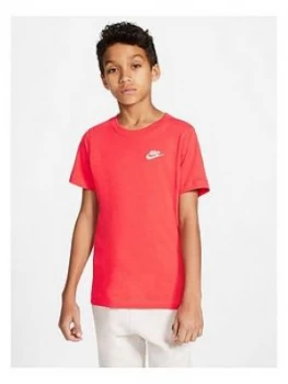 Image of Nike Childrens Sportswear Futura T-Shirt - Red White