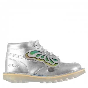 Image of Kickers Hi Fairies Boots Infant Girls - Silver