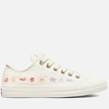 Image of Converse Womens Chuck Taylor All Star Things To Grow Ox Trainers - Egret/Multi/Black - UK 3