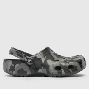 Image of Crocs Grey Classic Camo Clog Sandals