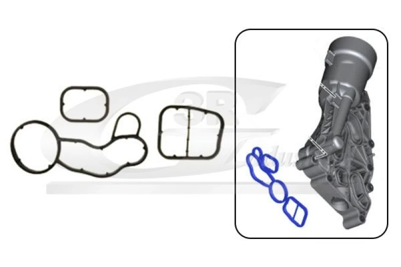 Image of 3RG Gasket Set, oil cooler 3RG 76105
