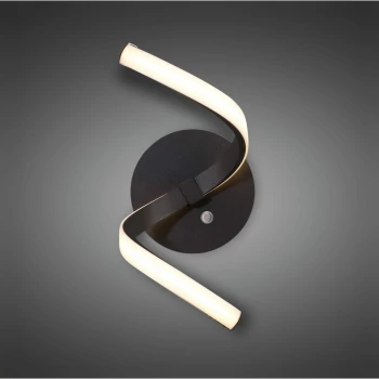 Image of Nur Touch Dimmer wall light 10W LED 2800K, 850lm, frosted acrylic / oxidized brown