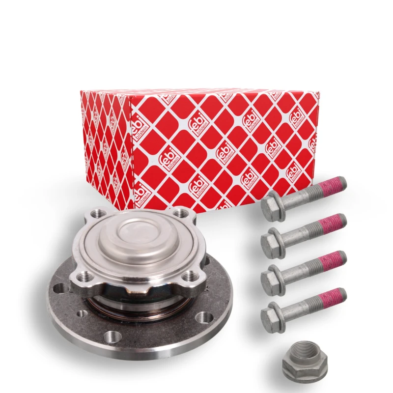 Image of FEBI BILSTEIN 102877 Wheel bearing kit with fastening/mounting material Wheel Bearing Kit (654)