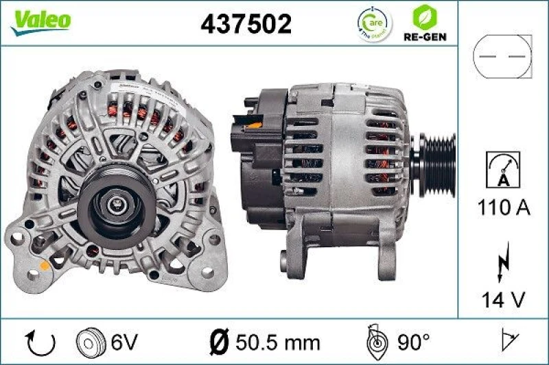 Image of Alternator VALEO 437502