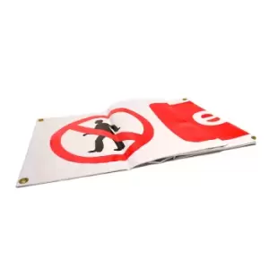 Image of PVC Scaffold Banner with Eyelets - Black & White - Antiques Fair - 1200 x 300mm