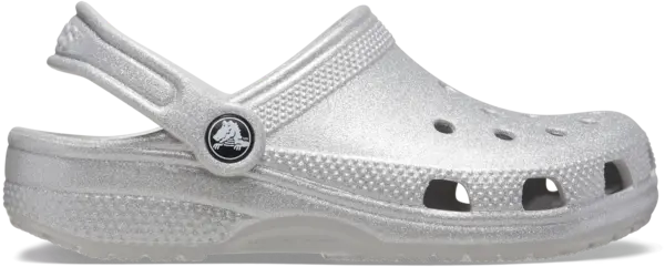 Image of Crocs Kids Toddler Classic Glitter Clogs Silver Glitter C10