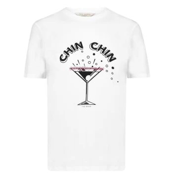 Image of Ted Baker Zooey Chin Chin T Shirt - White
