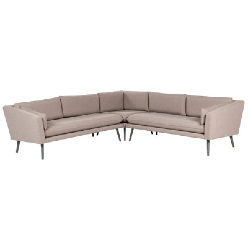 Image of Beliani Garden Corner Sofa 5 Seater Loretello Beige
