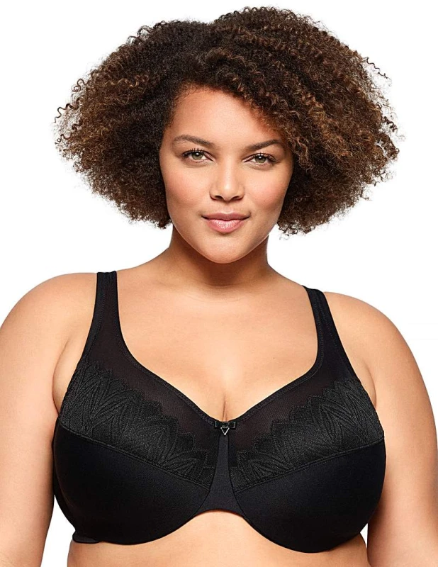 Image of Glamorise Glamorise 9003 Wonder Wire Bra Black - Glamorise - Size: 42G Black Female 42G FE52630